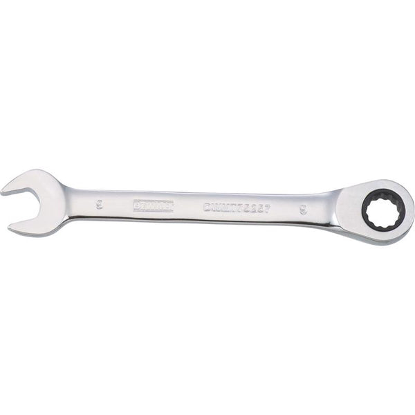 Llave combinada de trinquete métrica DeWalt de 9 mm x 9 mm, 4-27/32 pulg. de largo, 1 pieza