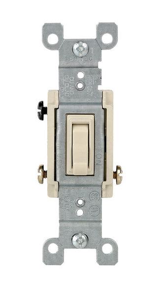 Interruptor de palanca Leviton de 15 amperios, color marfil, paquete de 1 (paquete de 10)