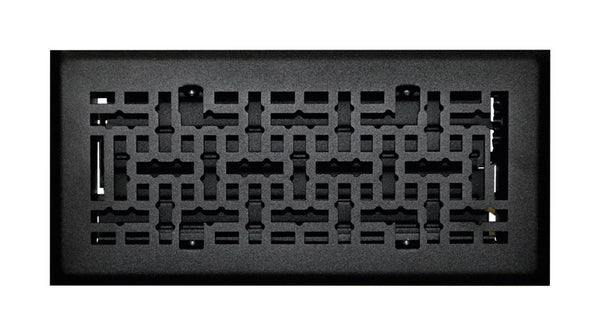Difusor de piso de acero mate unidireccional de 4 pulg. de alto x 12 pulg. de ancho de Tru Aire