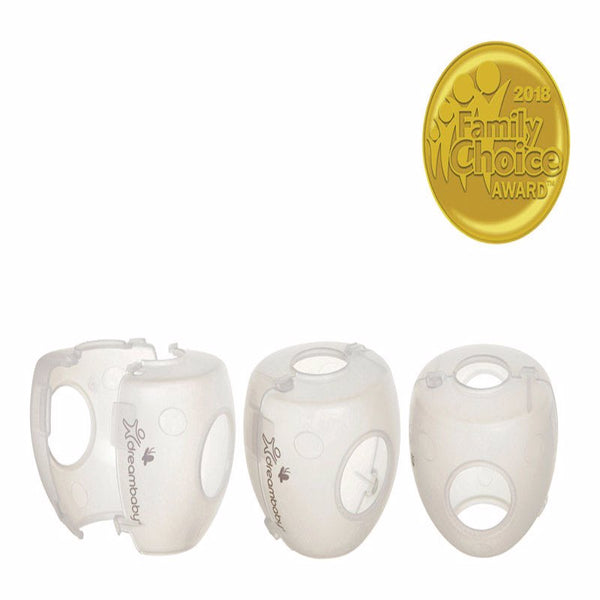 Cubiertas para perillas de puerta de plástico transparente EZY-Fit de Dreambaby, paquete de 3