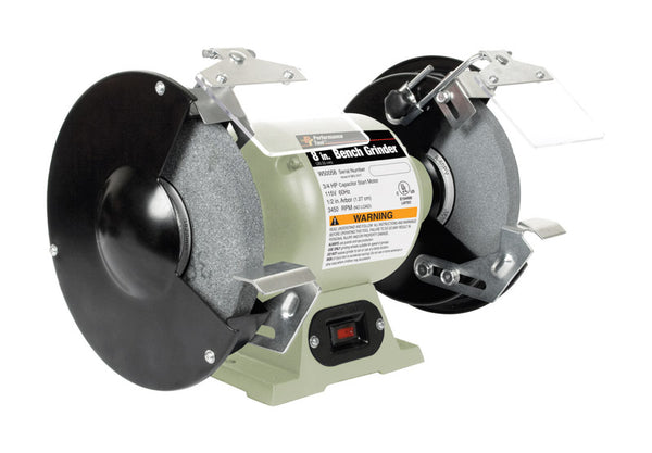Performance Cast Iron Gray Corded Bench Grinder 115V 3450 RPM 3/4 HP, 8 Dia. x 10.1 W in.