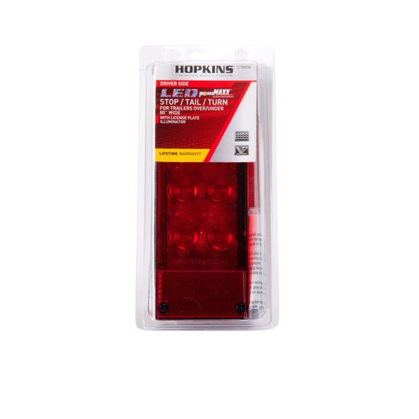 Luz LED rectangular roja para remolque Hopkins Power Maxx