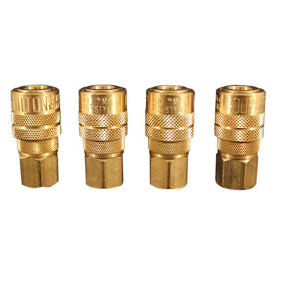 Acoplador de compresor de aire, estilo M, FNPT de 1/4 pulg., paquete de 4.