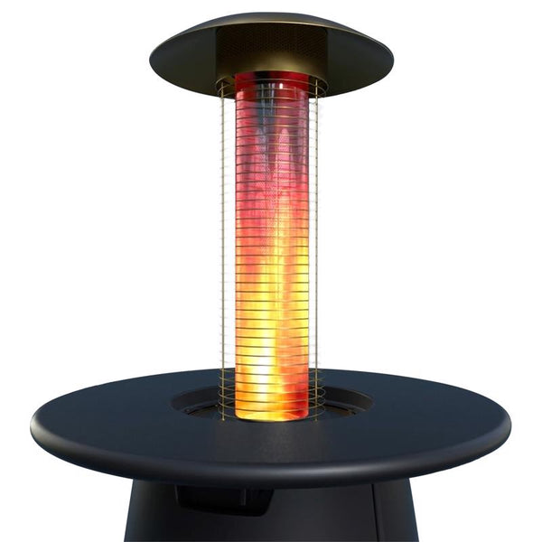 TIKI 40000 BTU Propane Stainless Steel Single Burner Patio Heater 100 sq ft