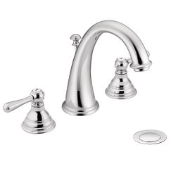 Grifo de baño de arco alto de dos manijas cromado