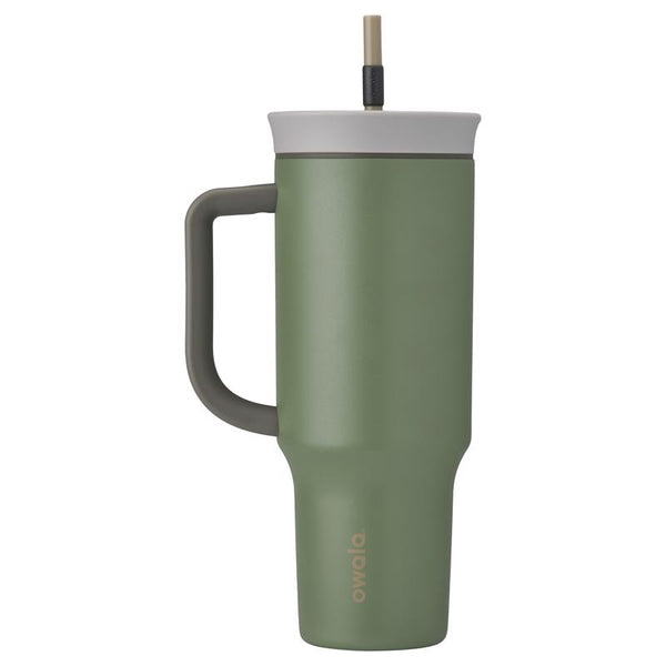 Vaso con pajita aislante Owala Green House de 40 oz sin BPA