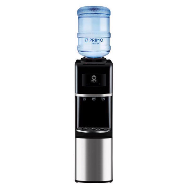 Dispensador de agua Primo Water Pro de 3 a 5 galones, color negro, de acero inoxidable