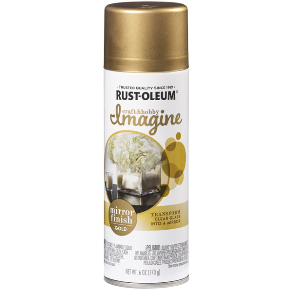 Rust-Oleum Imagine Gold Mirror Spray Paint 6 oz (Pack of 4)