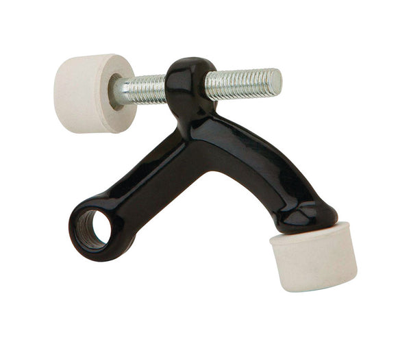 Ives by Schlage Aluminum Black Hinge Pin Door Stop Mounts to door