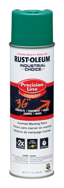 Pintura para marcar campos Rust-Oleum Industrial Choice Green, 17 oz (paquete de 6).