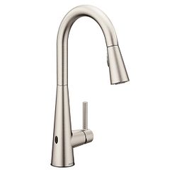 Spot resist stainless one-handle high arc pulldown kitchen faucet