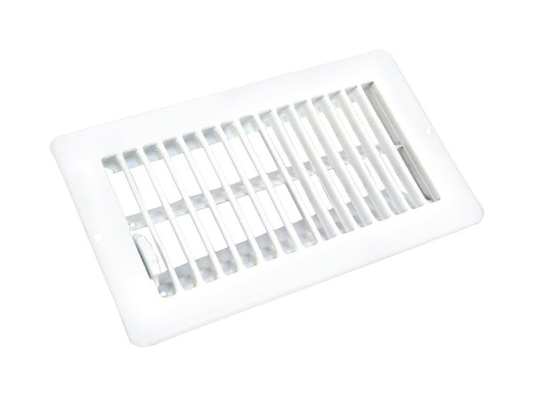 REGISTR FLR METL WH 4X8"