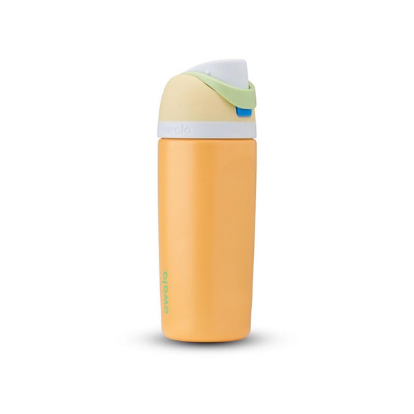 Botella de agua Owala FreeSip Kids de 473 ml (16 onzas líquidas) con diseño de búsqueda del tesoro, sin BPA, con tapa con boquilla