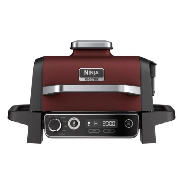 Parrilla y ahumador eléctrico Ninja Woodfire rojo