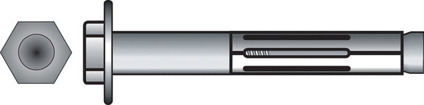 HILLMAN 3/8 in. D X 3 in. L Steel Hex Head Sleeve Anchors 20 pk