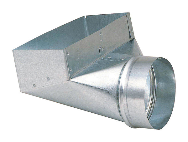 Imperial Manufacturing 10 in. H x 3-1/4 in. D Silver Galvanized Steel Register Boot