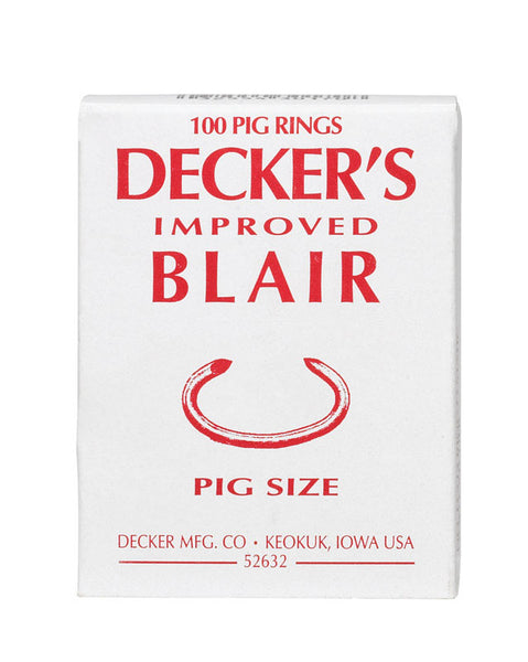 Decker 12.5 Ga. Animal Ring For Pig 100 pk