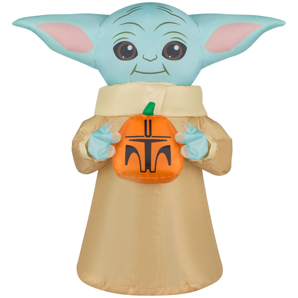 Gemmy 1.5 ft. Prelit Star Wars Airdorable The Child w/ Pumpkin Inflatable - Deal of The Week