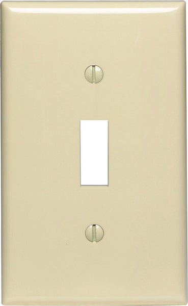 Placa de pared con palanca de nailon de 1 unidad Leviton Midway Ivory, paquete de 1 (paquete de 20)