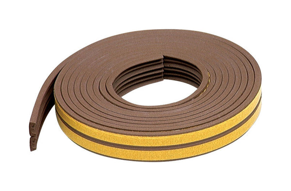 M-D BUILDING PRODUCTS Brown EPDM Rubber Foam Weather Stripping Tape For Doors and Windows 204 in. L