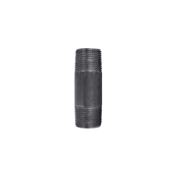 Boquilla de acero negra de 3/4 pulg. MPT x 3 pulg. L de BK Products (paquete de 5)