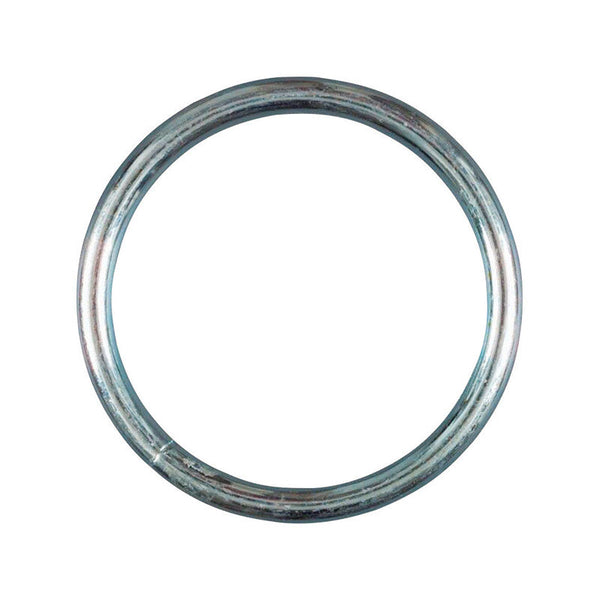 Baron Medium Nickel Plated Silver Steel 2 1/2 in. L Ring 300 lb 1 pk