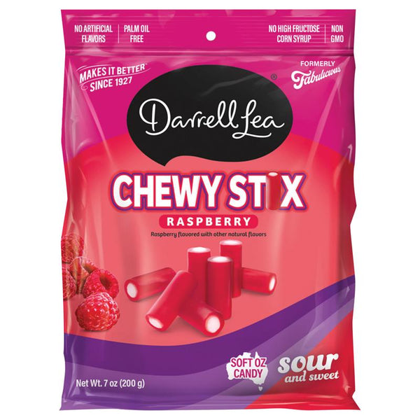 Darrell Lea Chewy Stix Frambuesa Regaliz Sour Bites 7 oz