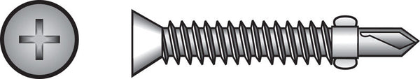 HILLMAN No. 4 Ga. X 2-3/4 in. L Phillips Flat Head Sheet Metal Screws 100 pk