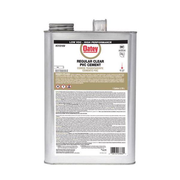 Oatey Clear Cement For PVC 1 gal