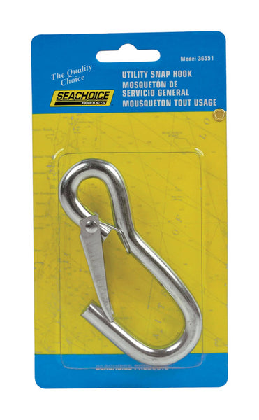 Gancho a presión multiusos de acero galvanizado Seachoice de 4-1/2 pulg. de largo, paquete de 1