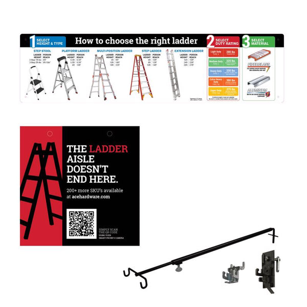 Ladder Pegboard/QR Graphic Signage Kit