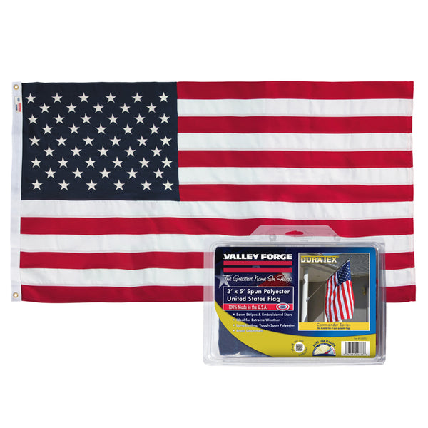 Valley Forge American Flag 3 in. H X 5 ft. W (Pack of 10)