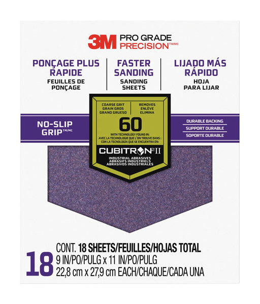 Hoja de arena de 11 x 9 pulgadas, 60 g, paquete de 18