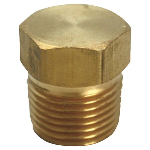 Tapón de cabeza hexagonal de latón MPT de 1/2 pulg. (paquete de 5)