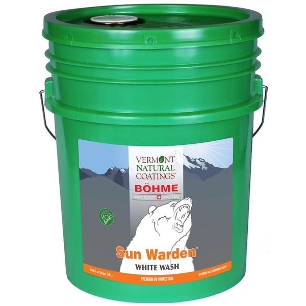 Vermont Natural Coatings Sun Warden Flat Whitewash Water-Based Waterborne Wood Finish 5 gal