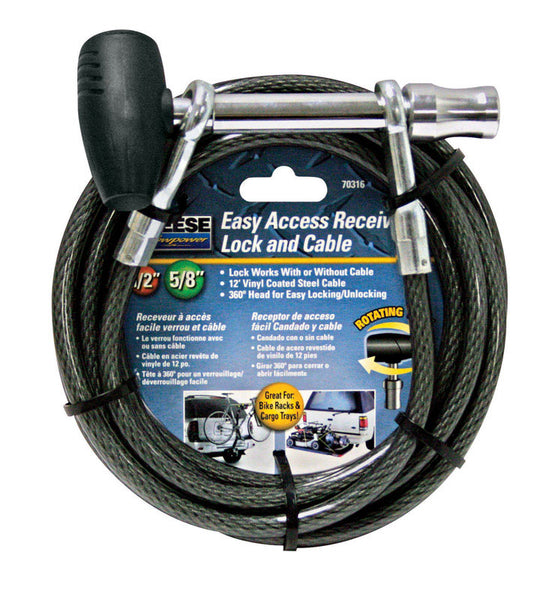 Receptor con cerradura y cable de 2,66 lb de capacidad Towpower de Reese