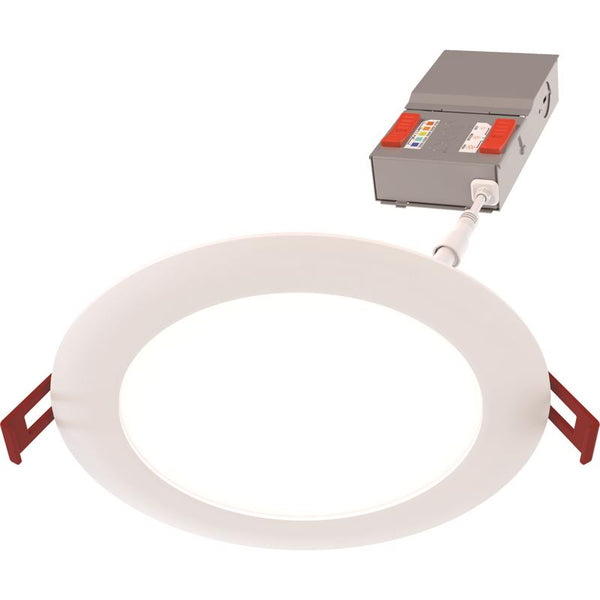 Foco empotrable LED sin cubierta de aluminio blanco mate de 4,88 in de Juno Acuity Brands Lighting, 16 W
