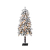 Árbol de entrada alpino nevado Celebrations de 5 ft., completo, con LED, 80 luces