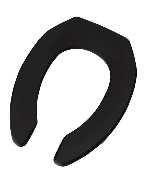 Mayfair by Bemis Elongated Black Plastic Toilet Seat