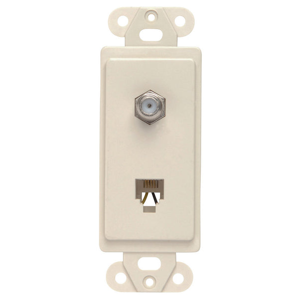 Wallplate Coax/Phone Alm