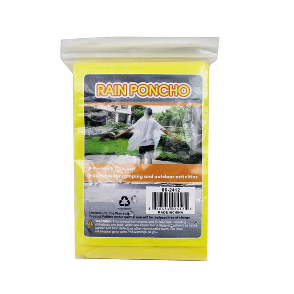 IIT Yellow Polyethylene Rain Poncho One Size Fits All (Pack of 36)