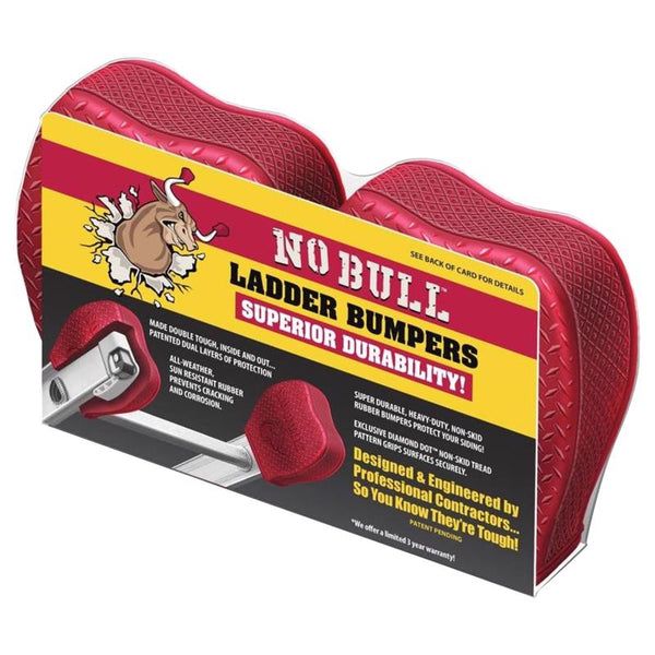 Cubiertas de parachoques de escalera de caucho/acero rojo No Bull Nakoma Products, paquete de 2 (paquete de 3)