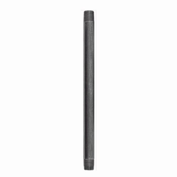 Boquilla de acero negro de 12 pulg. de largo y 3/8 pulg. MIP de STZ Industries, cada una X 3/8 pulg. D MIP
