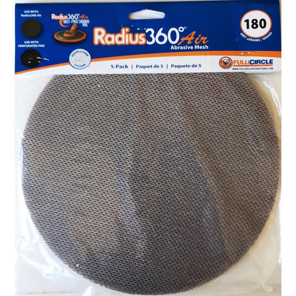 Disco de lijado de óxido de aluminio con gancho y bucle de 8,75 in y grano 180, muy fino, paquete de 5