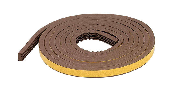 M-D BUILDING PRODUCTS Brown EPDM Rubber Foam Weatherstrip For Doors and Windows 10 ft. L X 0.31 in.