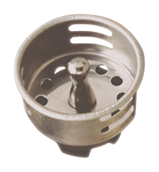 Plumb Pak 1-1/2 in. D Chrome-Plated Silver Stainless Steel Sink Strainer