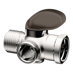 Chrome shower arm diverter
