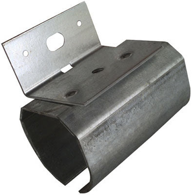 Round Rail Hanger For Sliding Barn Door, Face Mount, Galvanized, 10-Ft.