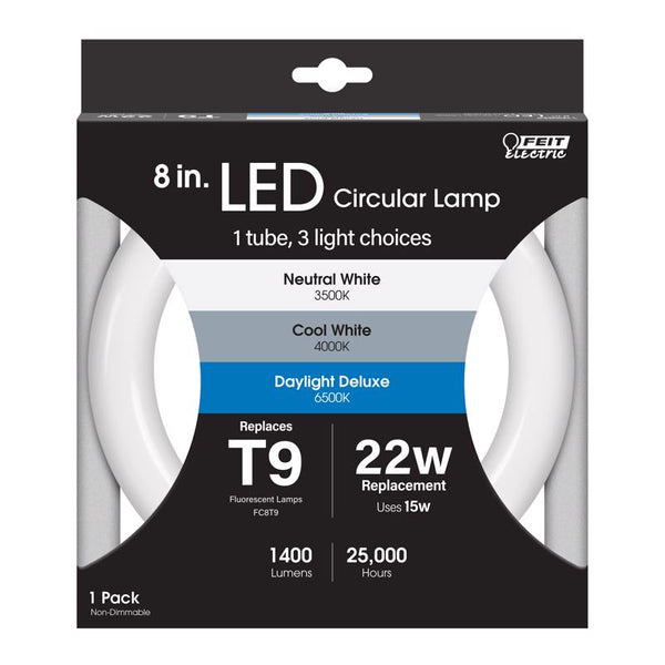 Tubo de luz LED Feit T9 de 4 pines que cambia de color, equivalente a 22 vatios, 1 paquete