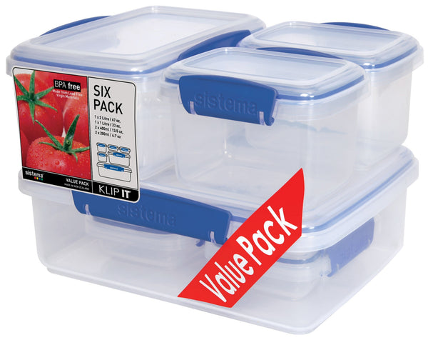 Sistema 1760us Klip It Value Set 6 Count